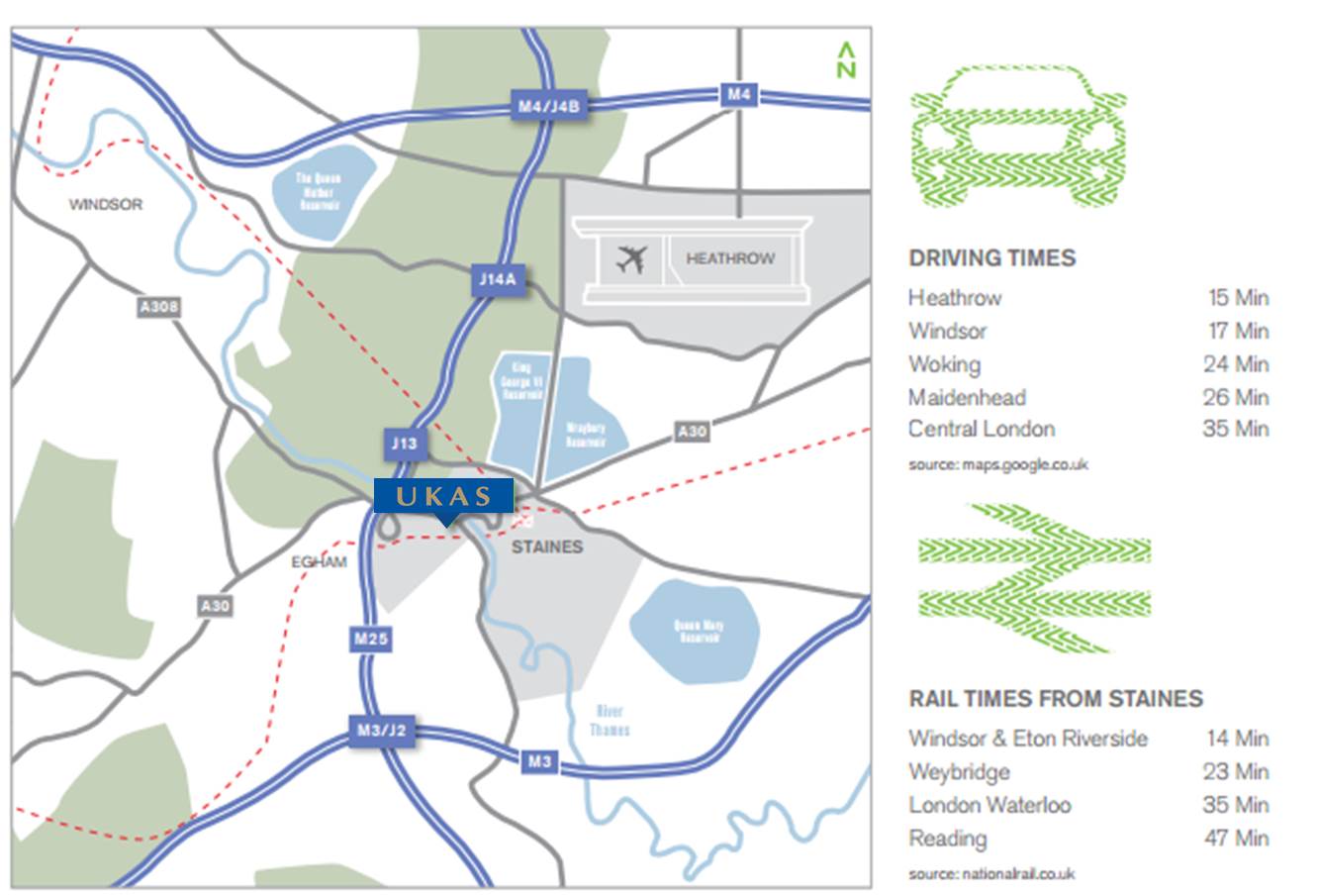 UKAS Directions and Map