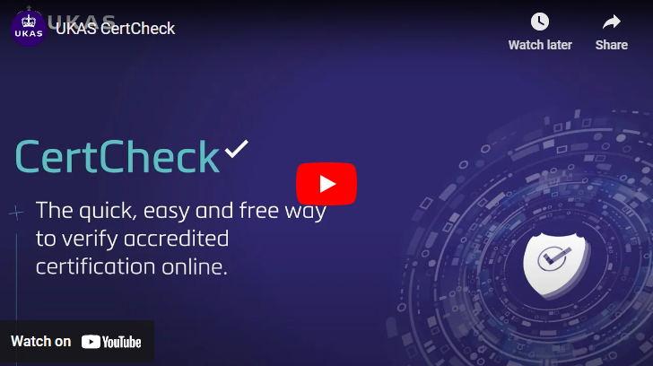 UKAS CertCheck Demo Video