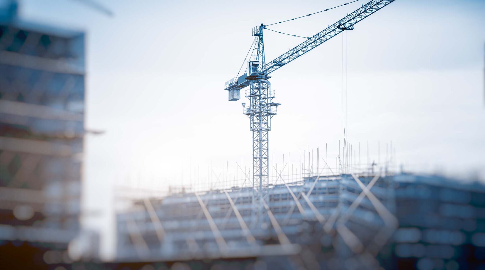 Crane on a building construction site